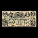 Canada, Banque du Peuple (People's Bank), 1 dollar : May 2, 1870