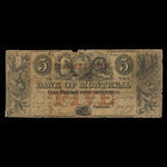 Canada, Bank of Montreal, 5 dollars : May 1, 1849