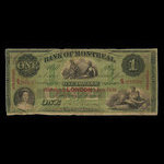 Canada, Bank of Montreal, 1 dollar : January 3, 1859