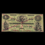 Canada, La Banque Nationale (National Bank), 1 dollar : May 25, 1860