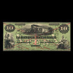 Canada, La Banque Nationale (National Bank), 10 dollars : April 28, 1860