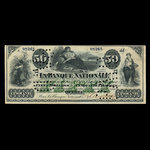 Canada, La Banque Nationale (National Bank), 50 dollars : October 2, 1871