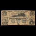 Canada, Bank of Upper Canada (York), 1 dollar : August 12, 1856