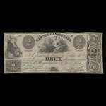 Canada, Banque Canadienne, 2 dollars : August 23, 1836