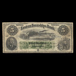 Canada, Eastern Townships Bank, 5 dollars : July 1, 1879