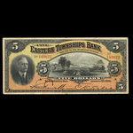 Canada, Eastern Townships Bank, 5 dollars : January 2, 1906