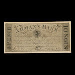 Canada, Arman's Bank, 5 pence : August 1, 1837