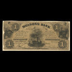 Canada, Molsons Bank, 1 piastre : October 1, 1855