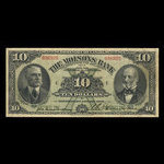 Canada, Molsons Bank, 10 dollars : January 2, 1908