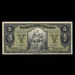 Canada, Banque d'Hochelaga, 5 dollars : January 2, 1917