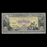 Canada, Canadian Bank of Commerce, 20 dollars : January 2, 1917