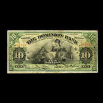 Canada, Dominion Bank, 10 dollars : January 3, 1910