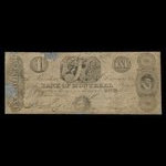 Canada, Bank of Montreal, 1 dollar : July 1, 1831