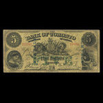 Canada, Bank of Toronto (The), 5 dollars : July 1, 1890