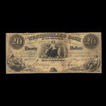 Canada, Westmorland Bank of New Brunswick, 20 dollars : May 1, 1856