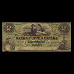 Canada, Bank of Upper Canada (York), 2 dollars : July 2, 1859