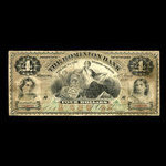 Canada, Dominion Bank, 4 dollars : January 1, 1876