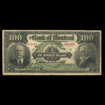 Canada, Bank of Montreal, 100 dollars : September 3, 1912