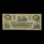 Canada, Quebec Bank, 5 dollars : January 2, 1873