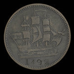 Canada, unknown, 1/2 penny : 1835