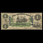 Canada, Quebec Bank, 1 dollar : January 2, 1863