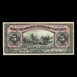 Canada, Traders Bank of Canada, 5 dollars : November 1, 1910