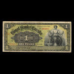 Jamaica, Royal Bank of Canada, 1 pound : January 2, 1911