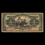 Barbados, Canadian Bank of Commerce, 5 dollars : January 2, 1922