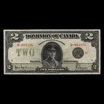 Canada, Dominion of Canada, 2 dollars <br /> June 23, 1923