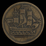 Canada, unknown, 1/2 penny : 1835