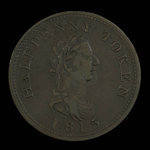 Canada, unknown, 1/2 penny : 1815