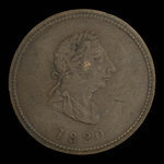 Canada, unknown, 1/2 penny : 1820