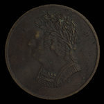 Canada, unknown, 1/2 penny : 1820