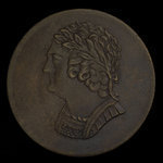 Canada, unknown, 1/2 penny : 1820