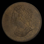 Canada, unknown, 1/2 penny : 1820