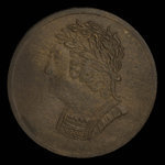 Canada, unknown, 1/2 penny : 1820