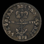 Great Britain, George IV, 1/16 dollar : 1822