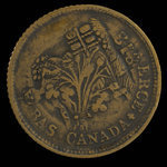 Canada, unknown, 1 sou : 1838