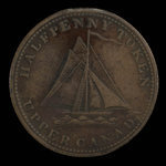 Canada, unknown, 1/2 penny : 1820