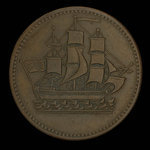 Canada, unknown, 1/2 penny : 1835