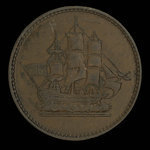 Canada, unknown, 1/2 penny : 1835