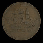 Canada, unknown, 1/2 penny : 1835