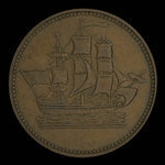 Canada, unknown, 1/2 penny : 1835