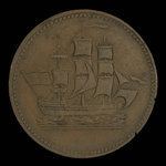 Canada, unknown, 1/2 penny : 1835