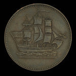 Canada, unknown, 1/2 penny : 1835