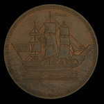 Canada, unknown, 1/2 penny : 1835