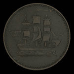 Canada, unknown, 1/2 penny : 1835