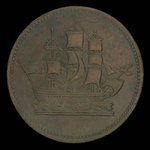 Canada, unknown, 1/2 penny : 1835