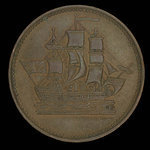 Canada, unknown, 1/2 penny : 1835