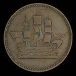 Canada, unknown, 1/2 penny : 1835